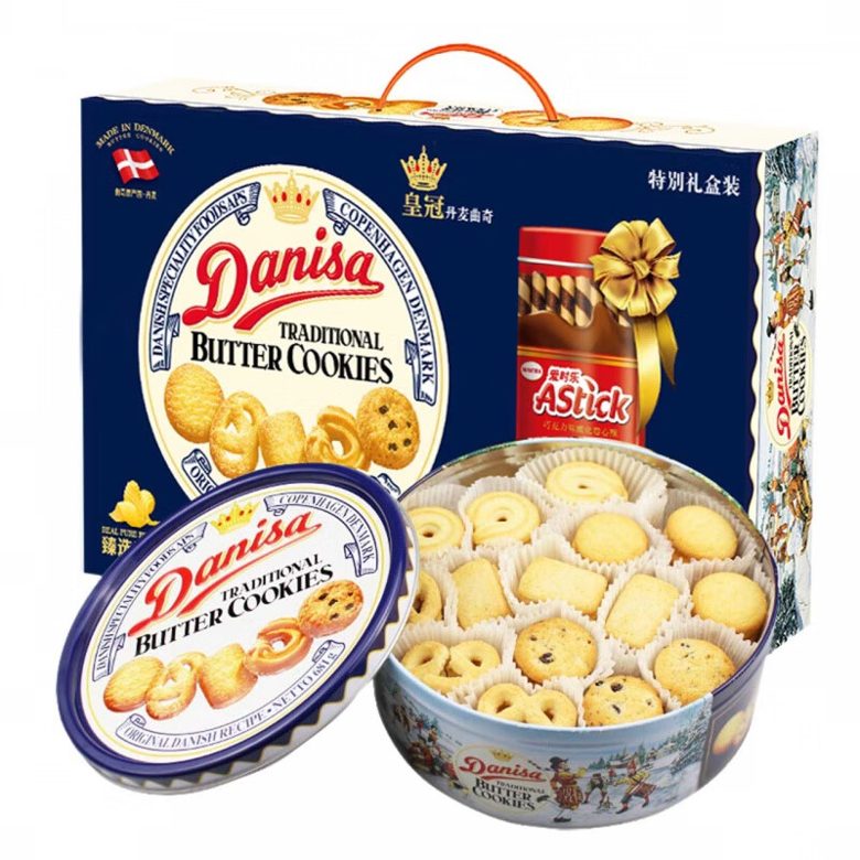 皇冠（danisa）丹麦曲奇饼干908g休闲零食端午礼盒团购丹麦进口（随机发货）